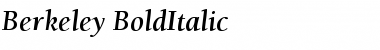 Berkeley-BoldItalic Regular Font