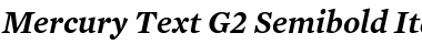 Mercury Text G2 SemiBold Italic Font