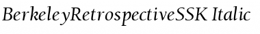BerkeleyRetrospectiveSSK Font