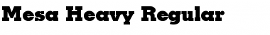 Mesa-Heavy Regular Font