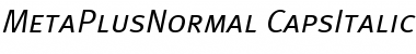 MetaPlusNormal-CapsItalic Regular Font