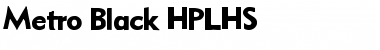 Metro Black HPLHS Font