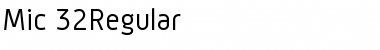 Mic 32Regular Regular Font