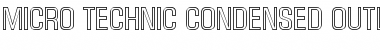 Micro Technic Condensed Outline Font