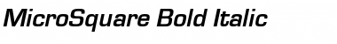 MicroSquare Bold Italic Font
