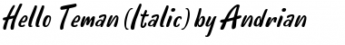 Hello Teman Italic Font