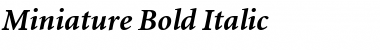 Miniature Bold Italic Font
