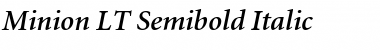 Minion LT Bold Italic Font