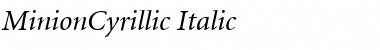 MinionCyrillic RomanItalic