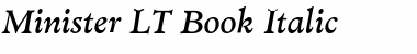 Minister LT Book Italic Font