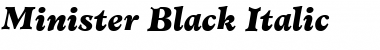 Minister-Black BlackItalic Font