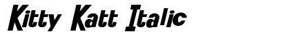 Kitty Katt Italic Font Preview