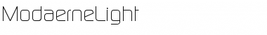 ModaerneLight Regular Font
