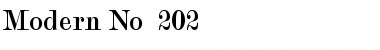 Modern No. 202 Regular Font