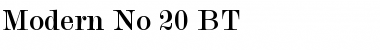 Modern20 BT Roman Font