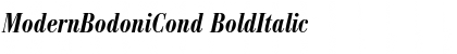 ModernBodoniCond BoldItalic Font