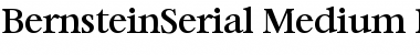 BernsteinSerial-Medium Regular Font