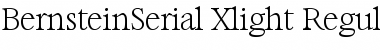 BernsteinSerial-Xlight Regular Font