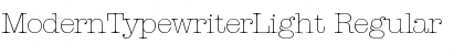 Download ModernTypewriterLight Font