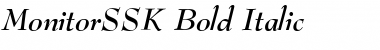 MonitorSSK Bold Italic Font