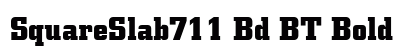 SquareSlab711 Bd BT Bold font free download