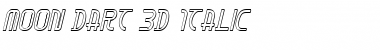 Moon Dart 3D Italic Italic Font