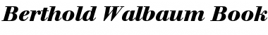Berthold Walbaum Book Italic Font