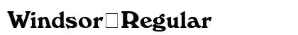Windsor Regular font free download