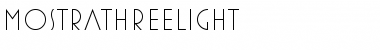 MostraThreeLight Regular Font