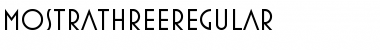 MostraThreeRegular Regular Font