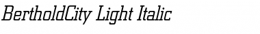 BertholdCity-Light Font
