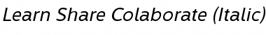 Learn Share Colaborate Italic Font