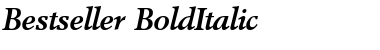 Bestseller BoldItalic Font