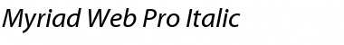 Myriad Web Pro Italic