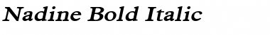 Nadine Bold Italic Font