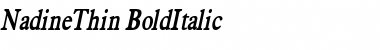 NadineThin BoldItalic Font