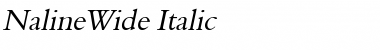 NalineWide Italic