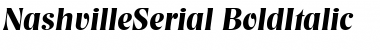 NashvilleSerial BoldItalic Font