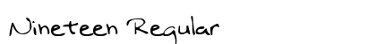 Nineteen Regular font free download
