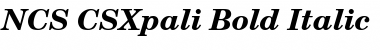 NCS CSXpali ItalicBold Font