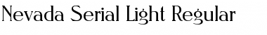 Nevada-Serial-Light Regular Font