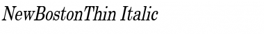 NewBostonThin Italic Font