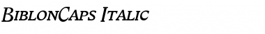 BiblonCaps Italic Font