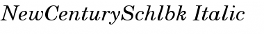 NewCenturySchlbk-Italic Font
