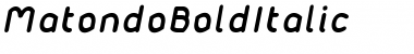 Matondo BoldItalic Font