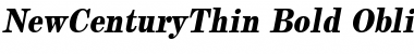 NewCenturyThin Bold-Oblique Font