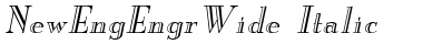NewEngEngrWide Italic Font