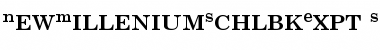 NewMilleniumSchlbkExpt Font