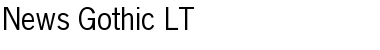 NewsGothic LT Regular Font