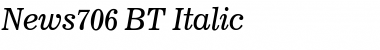 News706 BT Italic Font